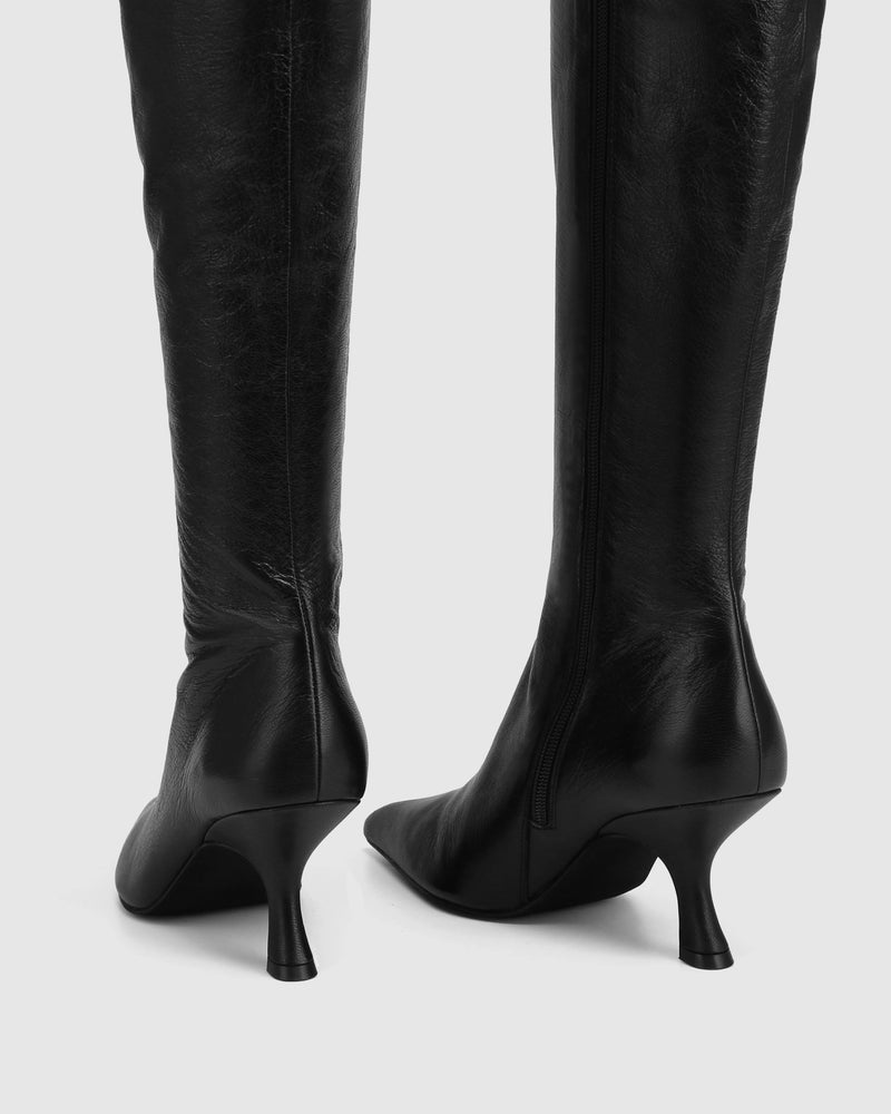 Hue Black Leather