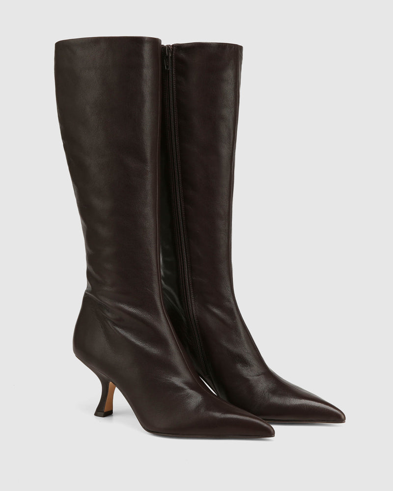 Hue Dark Brown Leather
