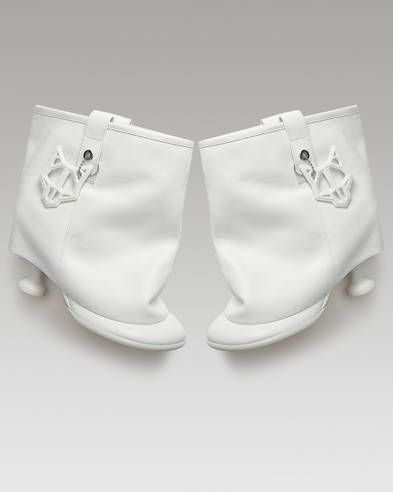 Bam White Leather