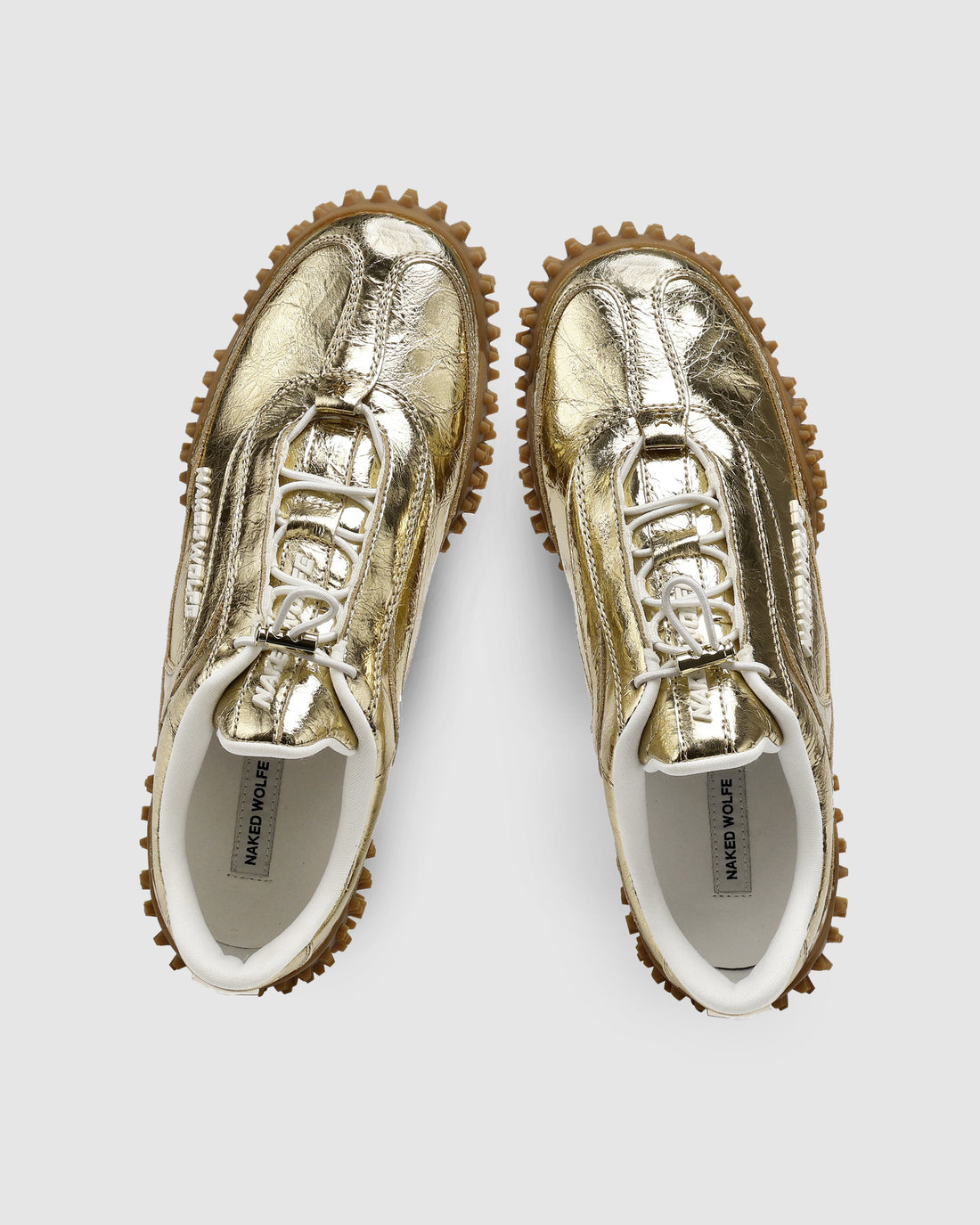 Island Gold Metallic Crinkle Cow Leather