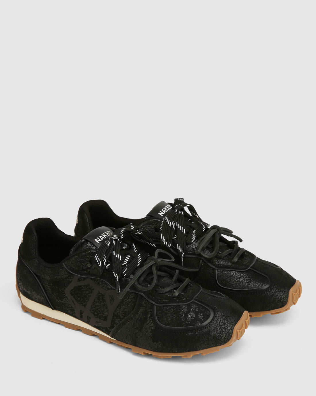 Lightning Black Distress Leather