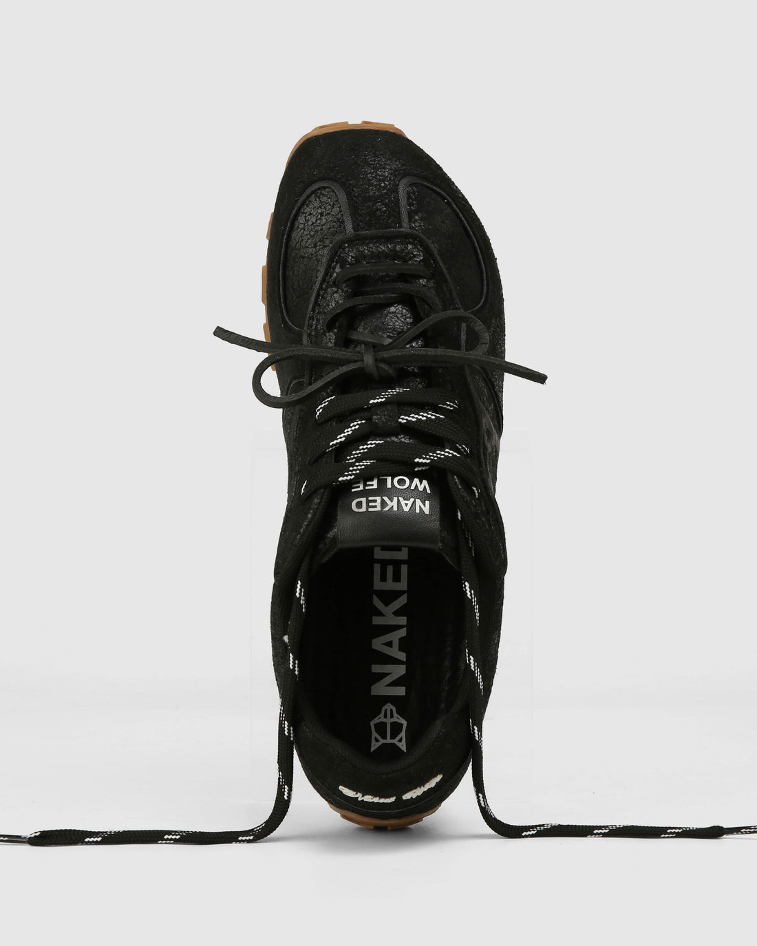 Lightning Black Distress Leather