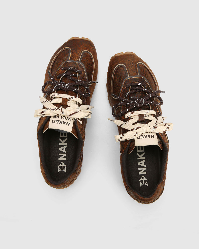 Lightning Brown Distress Leather