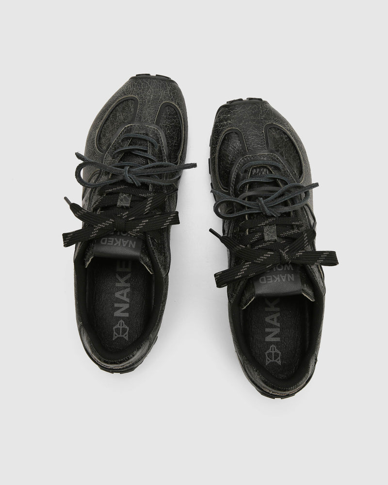 Lightning Grey Distress Leather