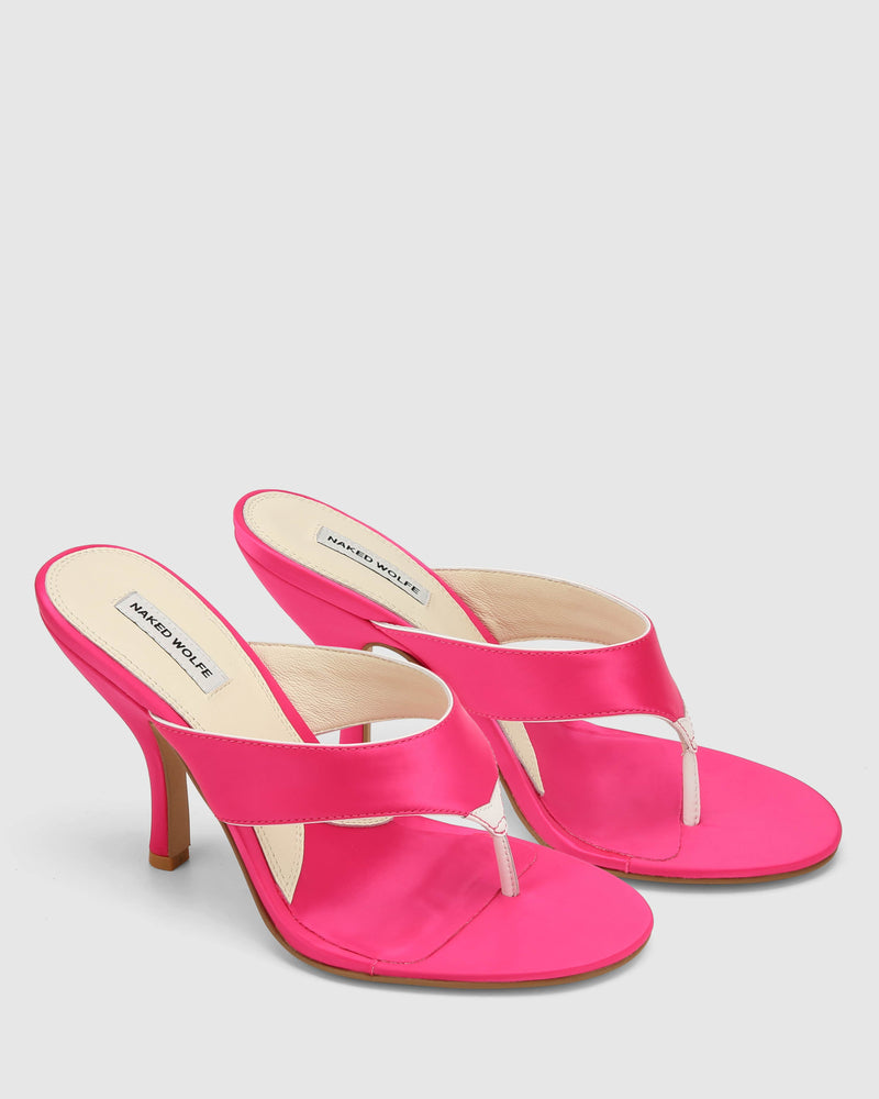 Martine Neon Pink Satin