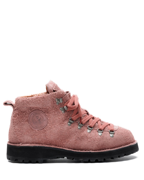 靴 Suede Hiking Boots Pink Shoerace Arctic Dusty Pink Suede