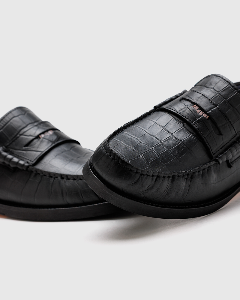 Riviera Black Croc