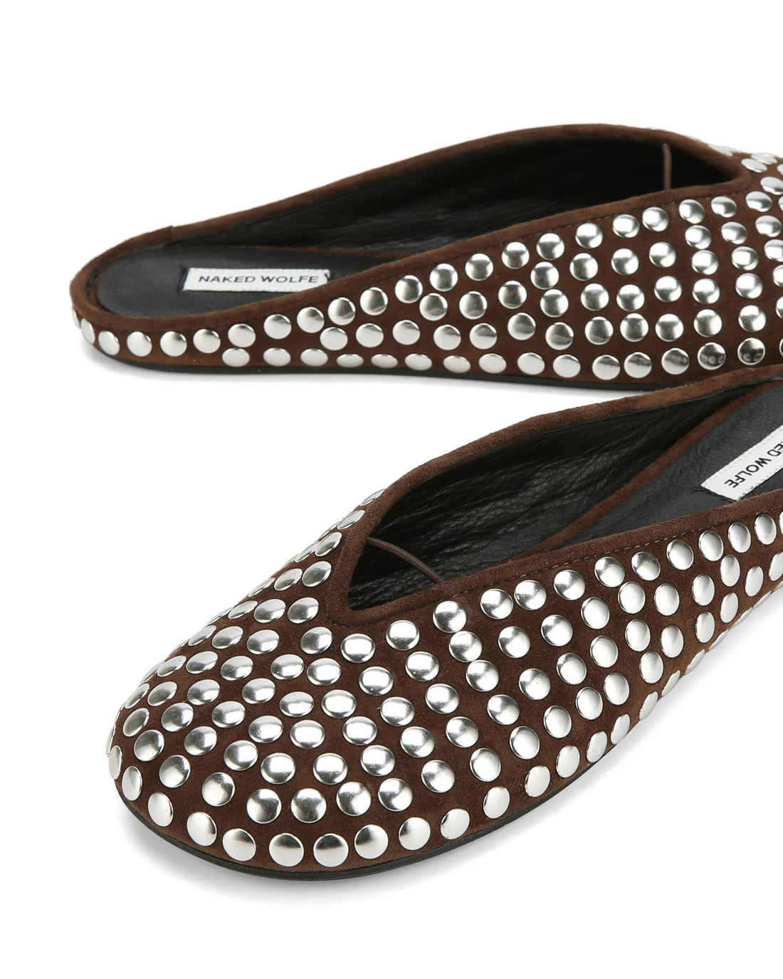 Pippa Brown Studded Suede