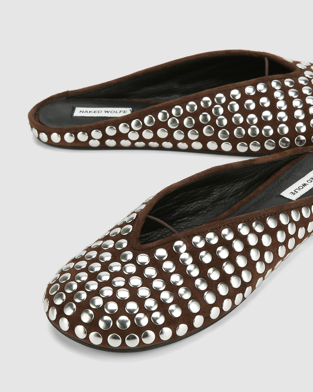 Pippa Brown Studded Suede