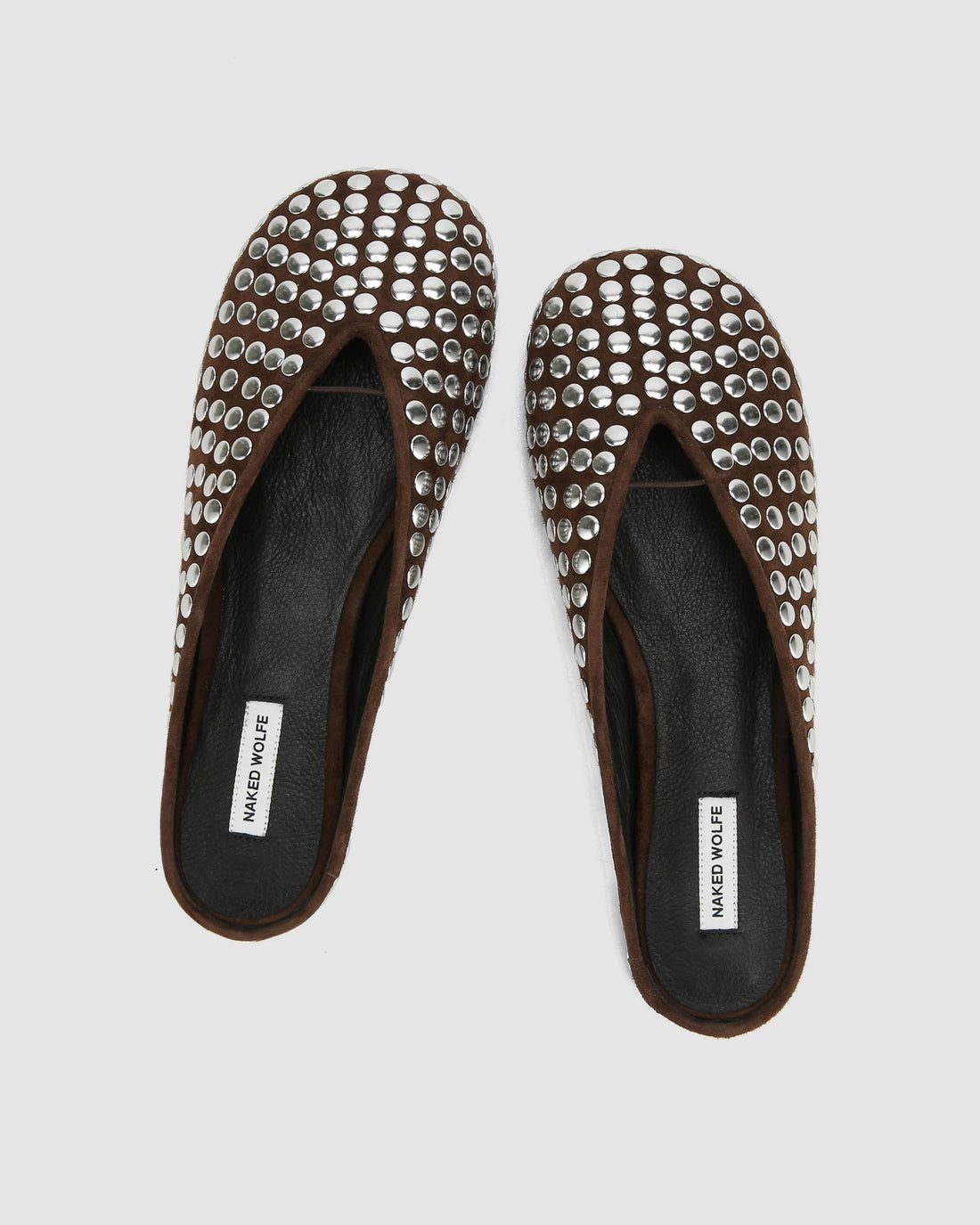 Pippa Brown Studded Suede