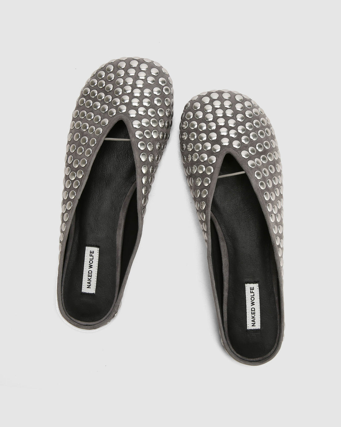 Pippa Grey Studded Suede