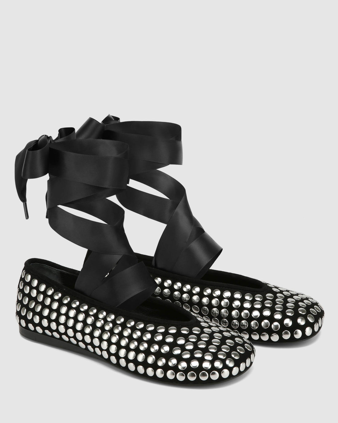 Purr Black Studded Suede