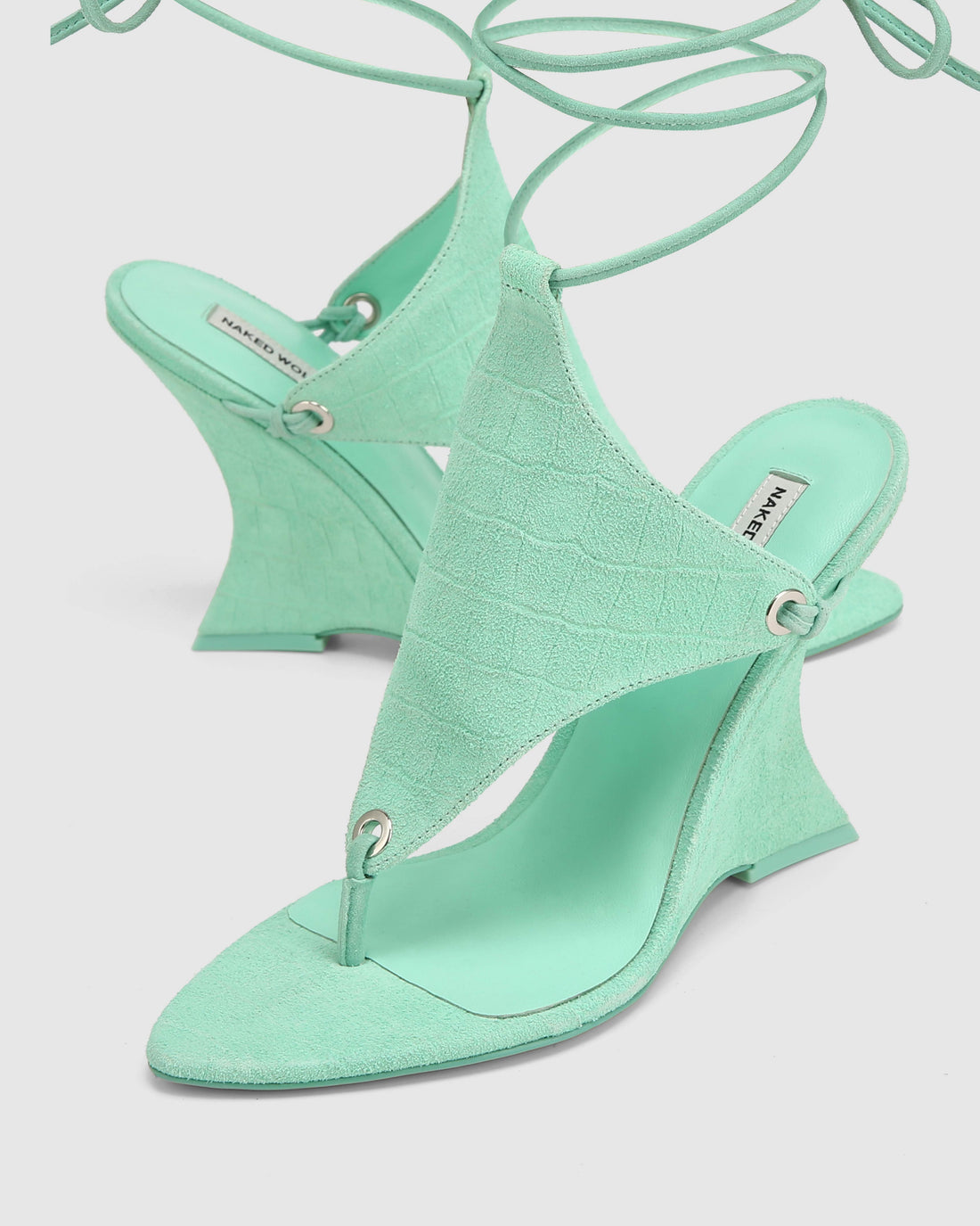Rampage Mint Croc Suede