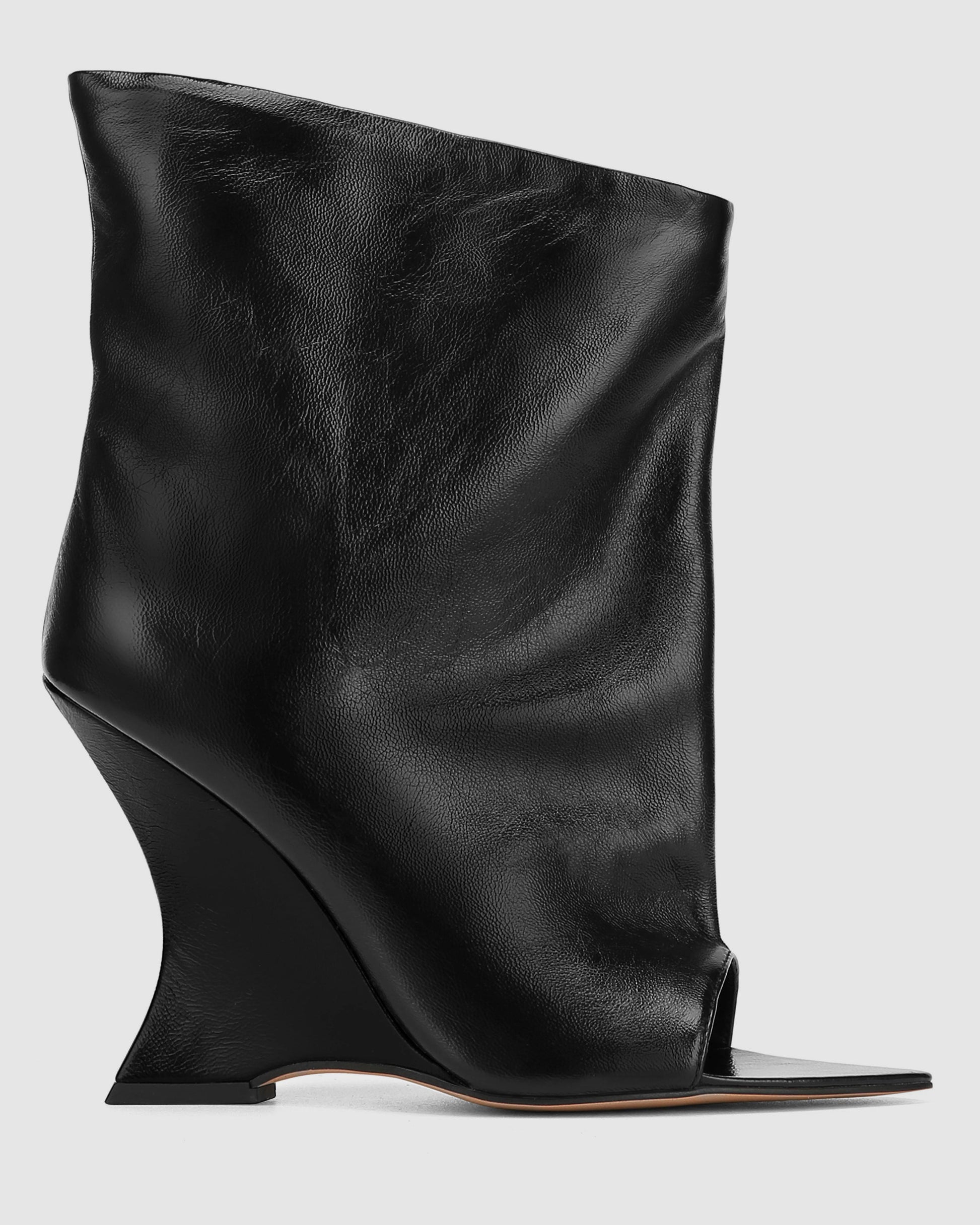 Naked Wolfe Reptile Black Leather Boots