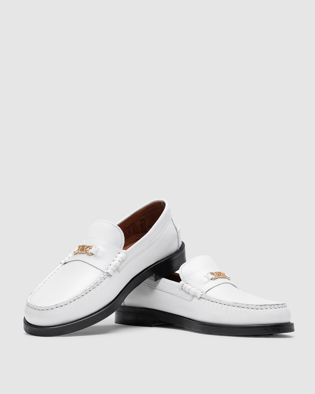 Roma White Leather