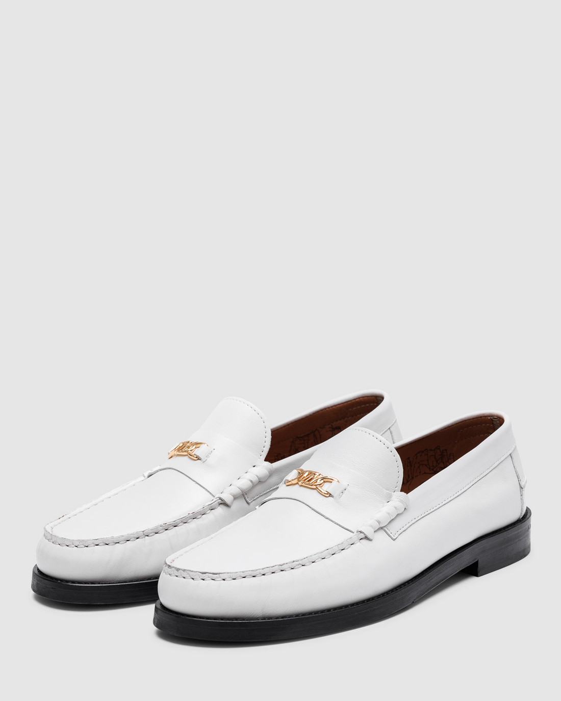 Roma White Leather