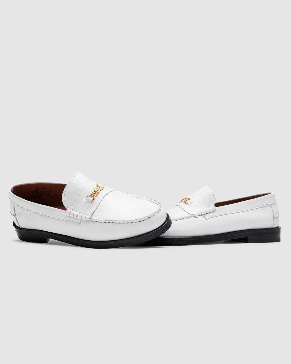 Roma White Leather