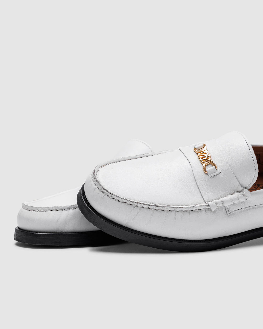 Roma White Leather