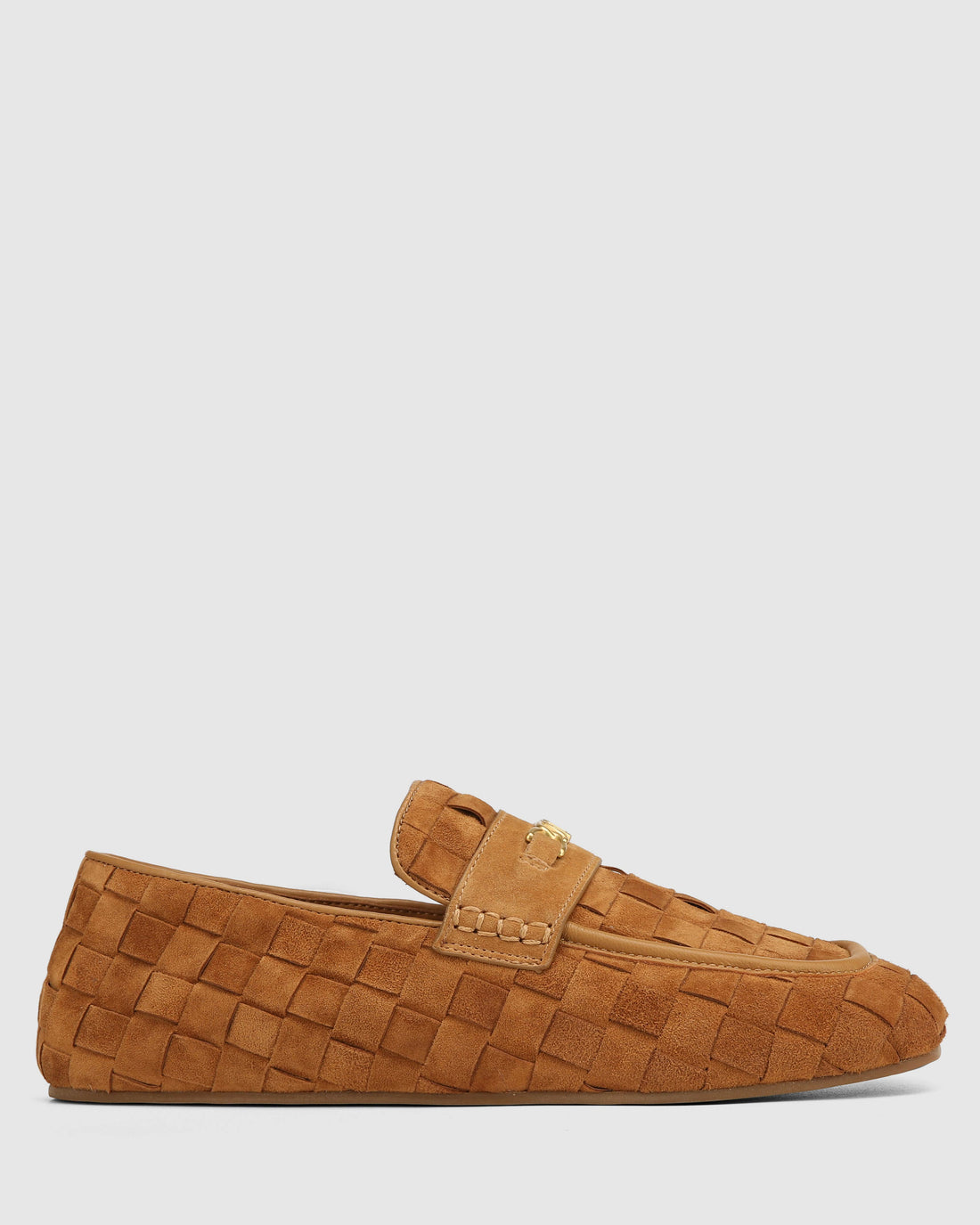 Rover Loafer Tan Woven Suede