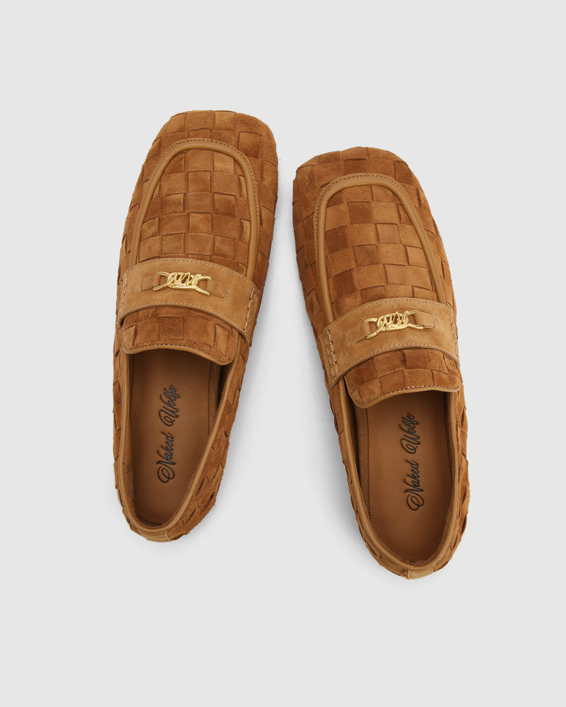 Rover Loafer Tan Woven Suede