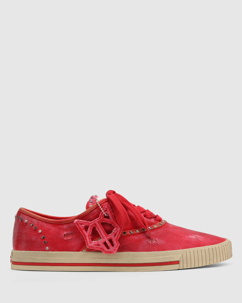 The Sailing Sneaker Red Canvas