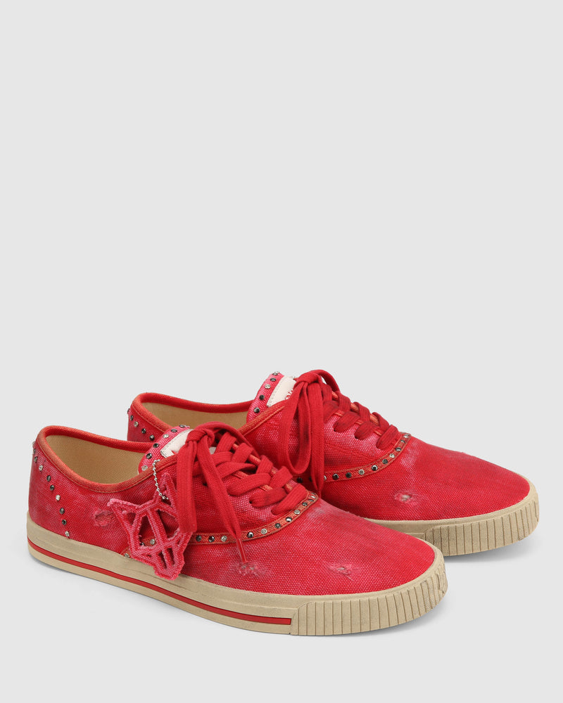 The Sailing Sneaker Red Canvas