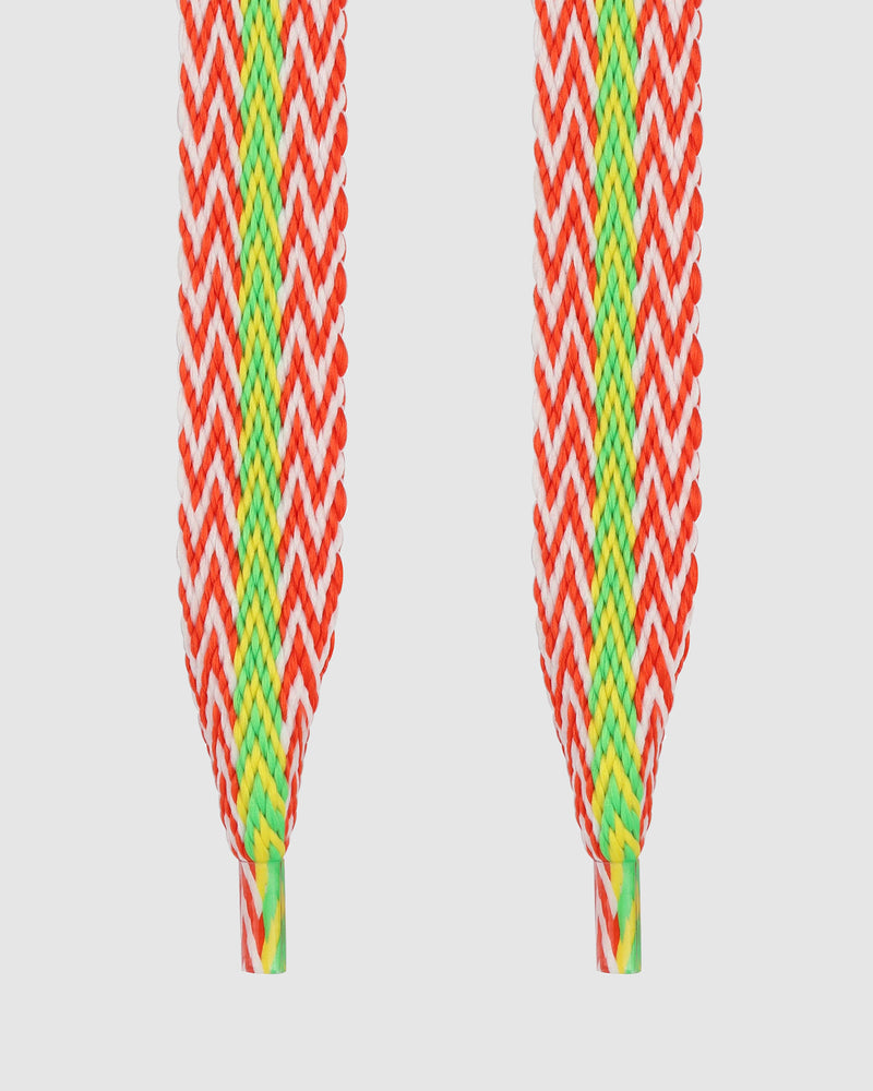 Slider Laces Zig Zag Orange/Green