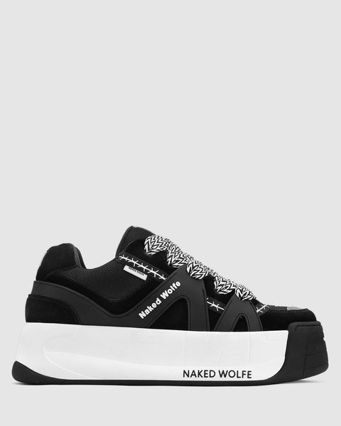 新品未使用 NAKED WOLFE 厚底スニーカー BLACK 黒 30cm Slide Black