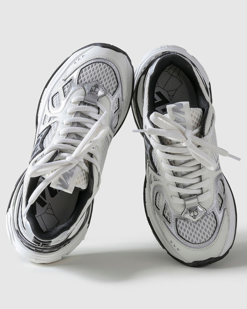 Smash White/Silver Mesh