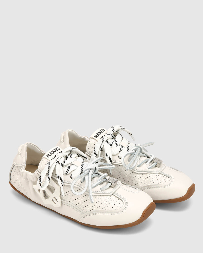 Soul White Perforated Leather