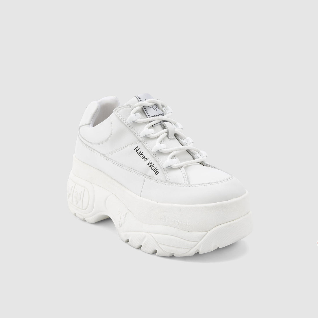 Sporty White Leather