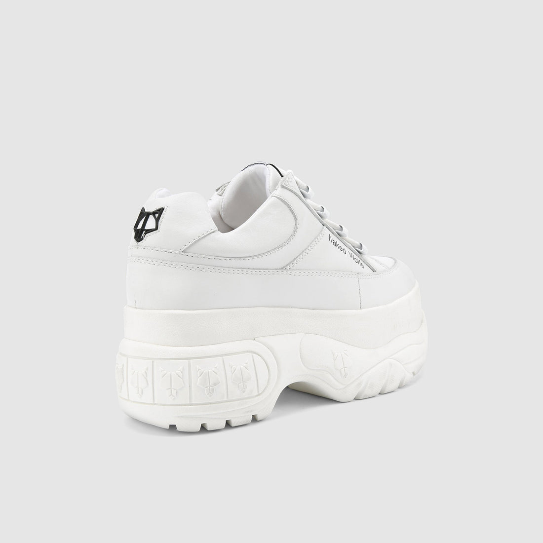 Sporty White Leather