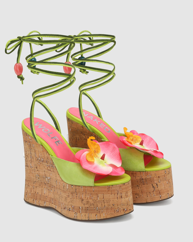 Sunflower Green Kid Suede