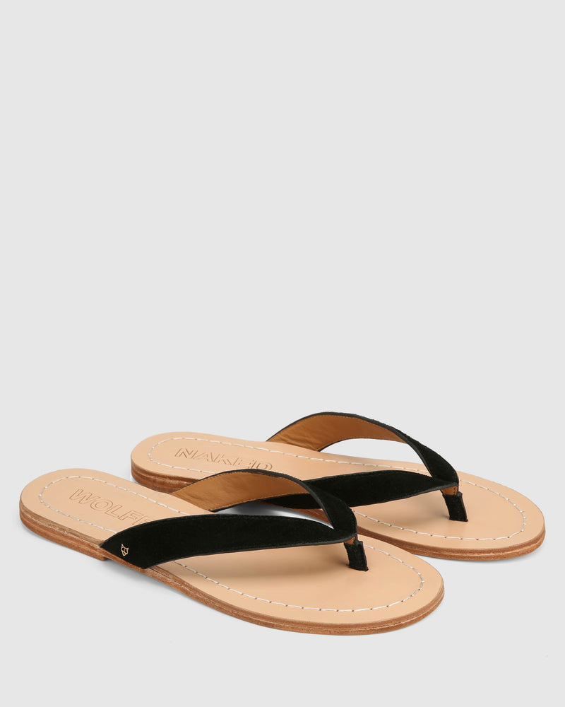 The Jaw Sandal Black Suede