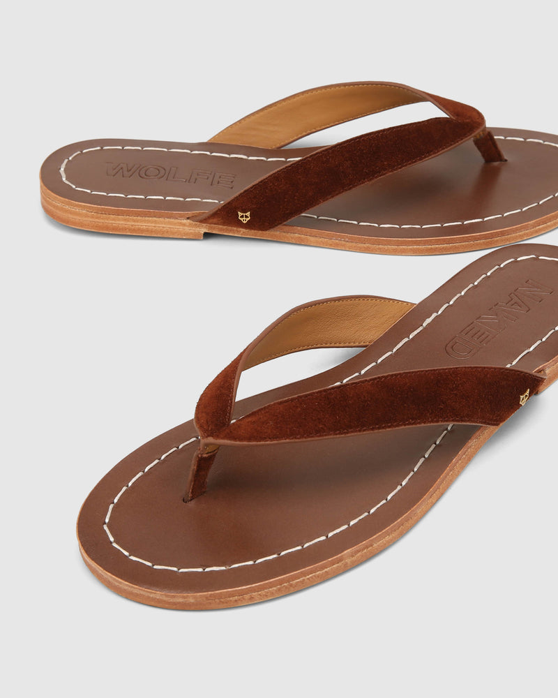 The Jaw Sandal Tan Suede