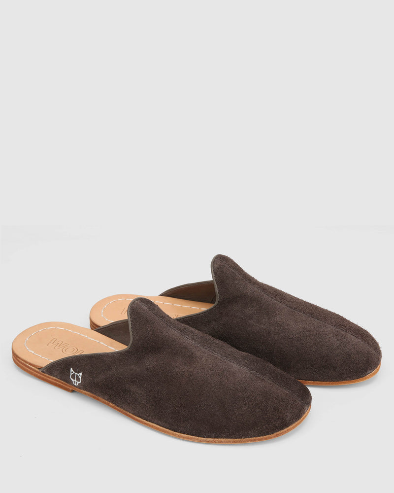 The Jet Mule Dark Grey Suede