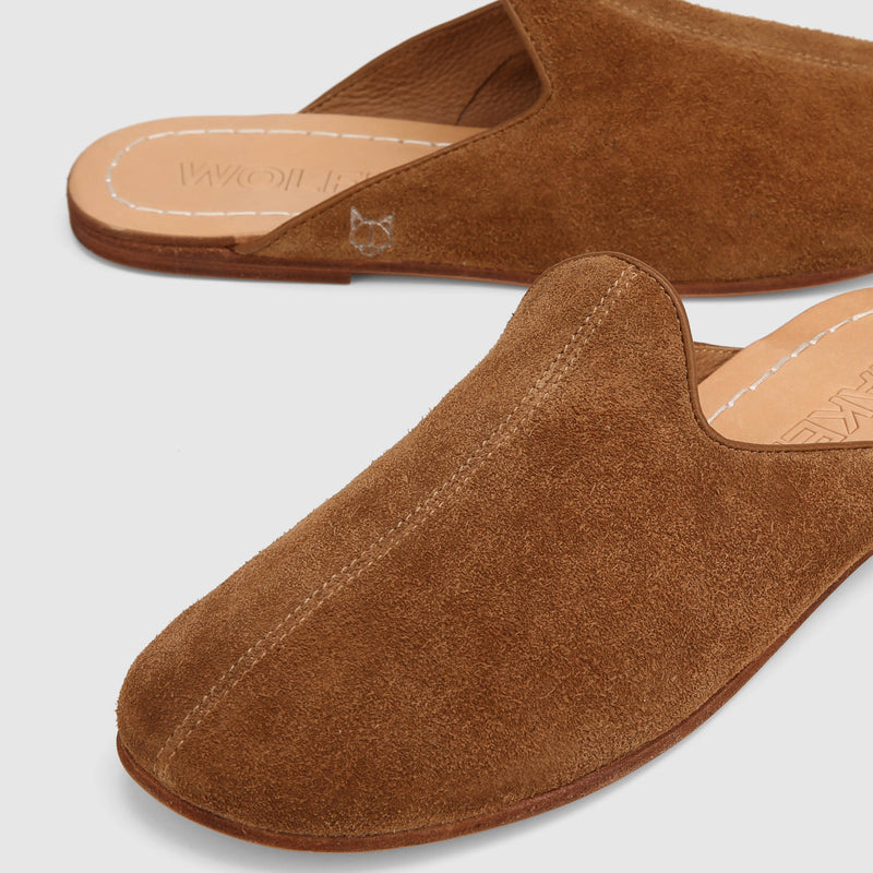The Jet Mule Tan Suede