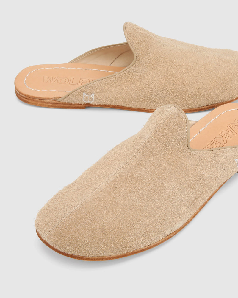 The Jet Mule Stone Suede