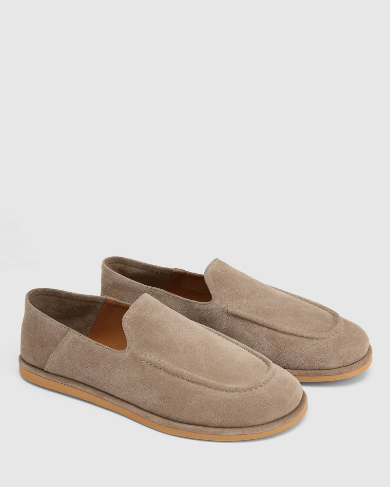 The Rare Mule Taupe Suede
