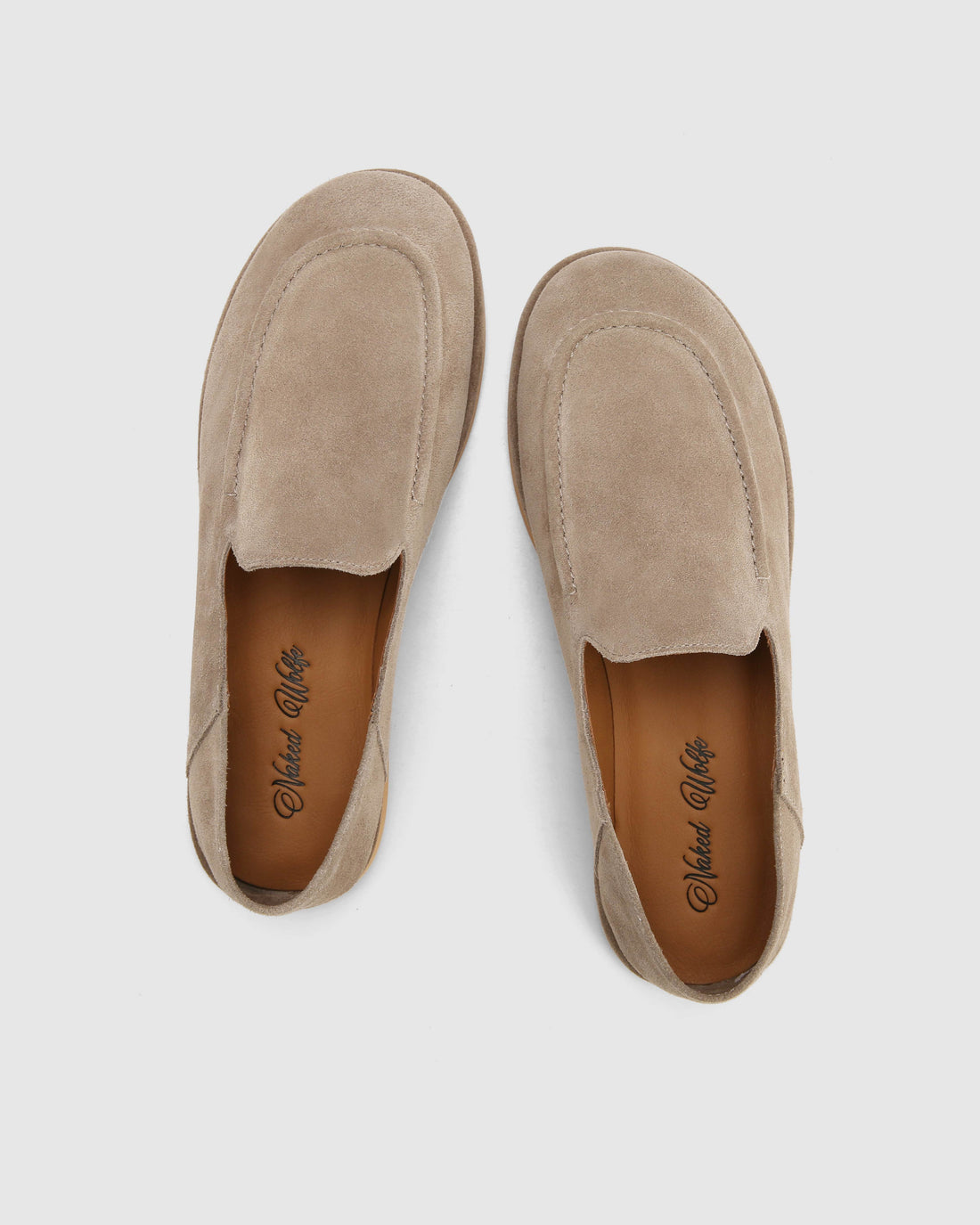 The Rare Mule Taupe Suede