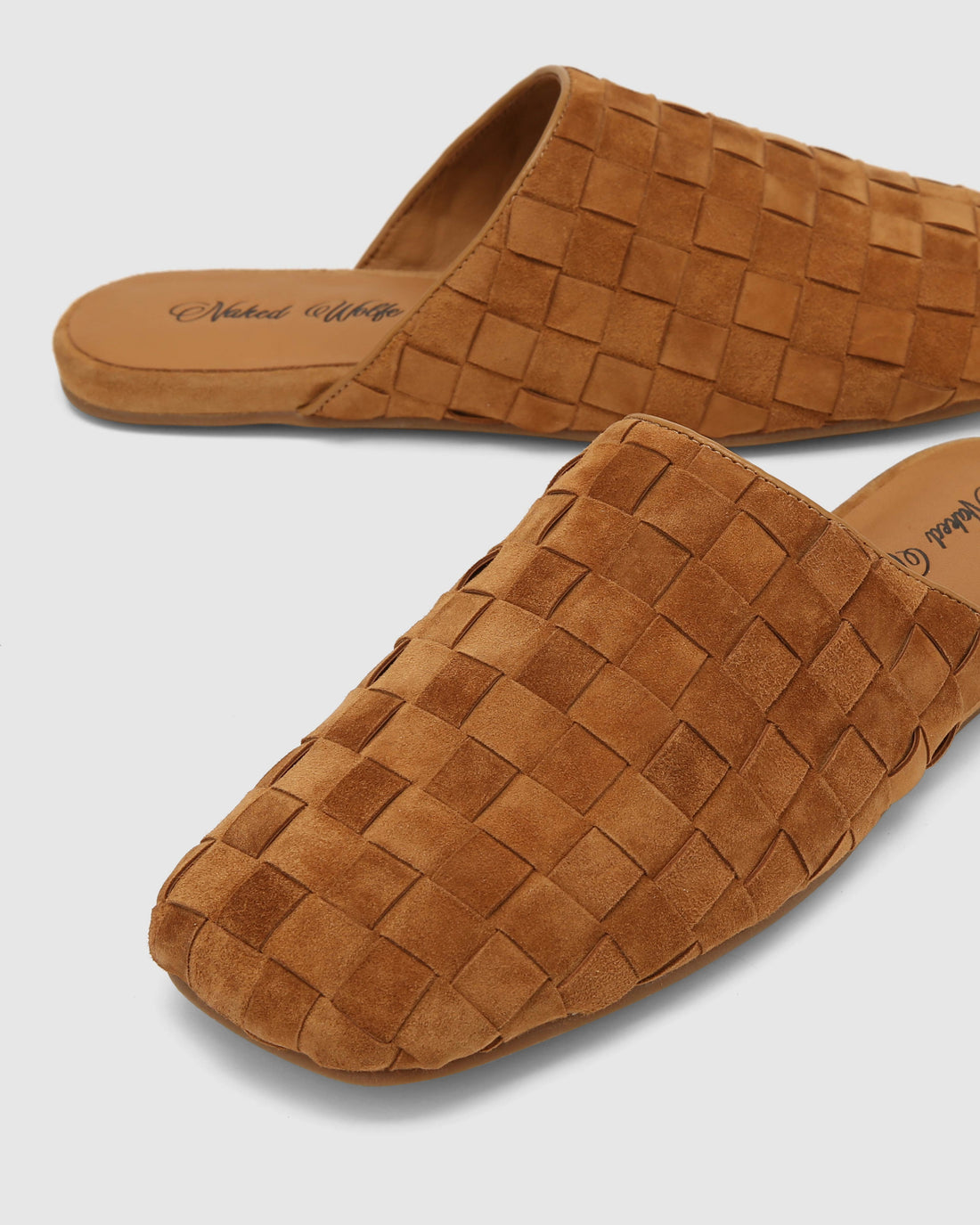 The Reaper Mule Tan Woven Suede