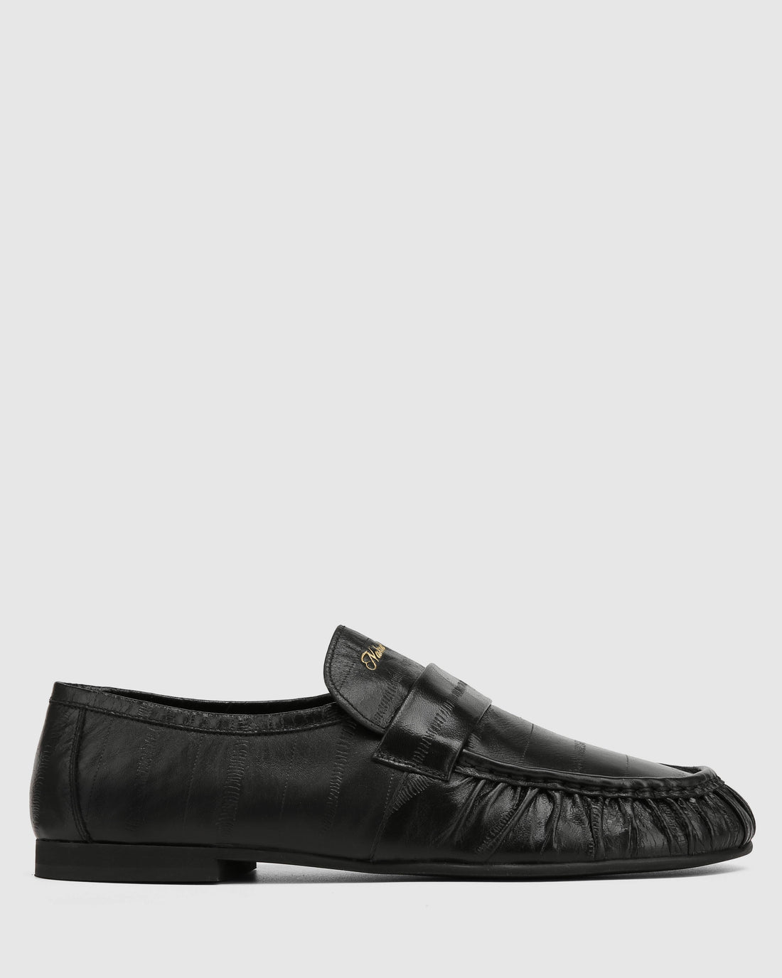 The Wall Street Loafer Black Eel