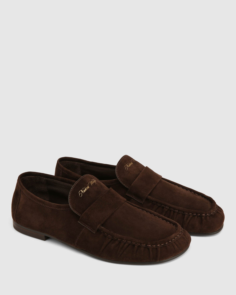 The Wall Street Loafer Dark Brown Cow Suede