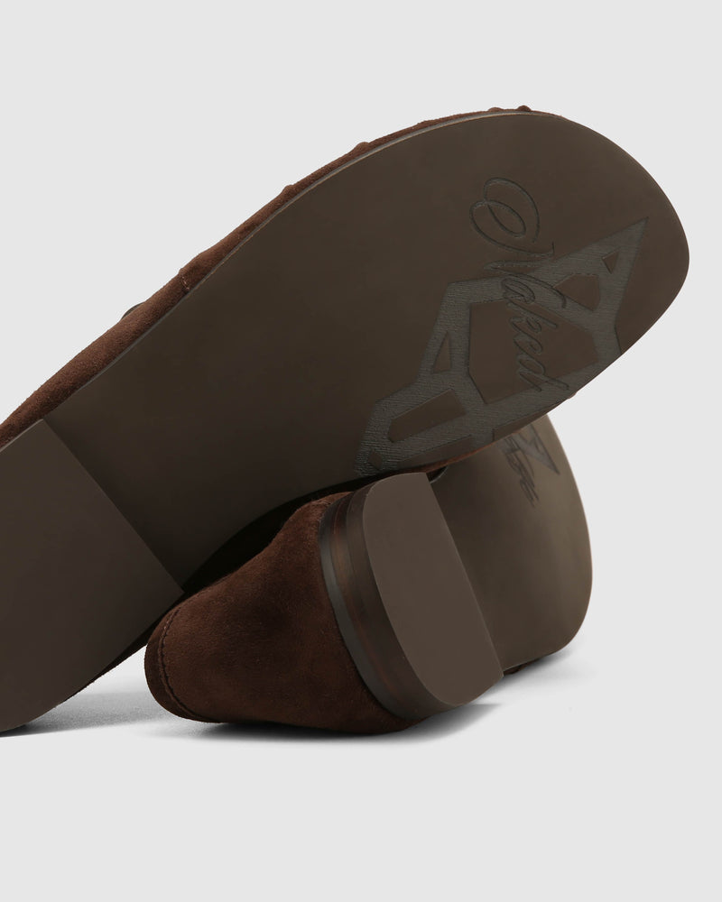The Wall Street Loafer Dark Brown Cow Suede
