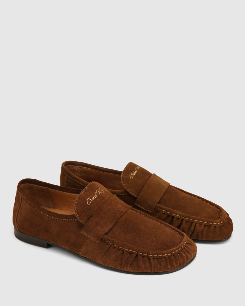 The Wall Street Loafer Dark Chestnut Cow Suede