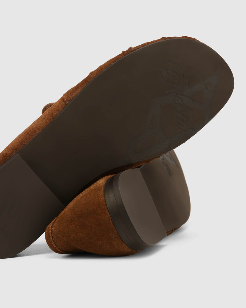 The Wall Street Loafer Dark Chestnut Cow Suede