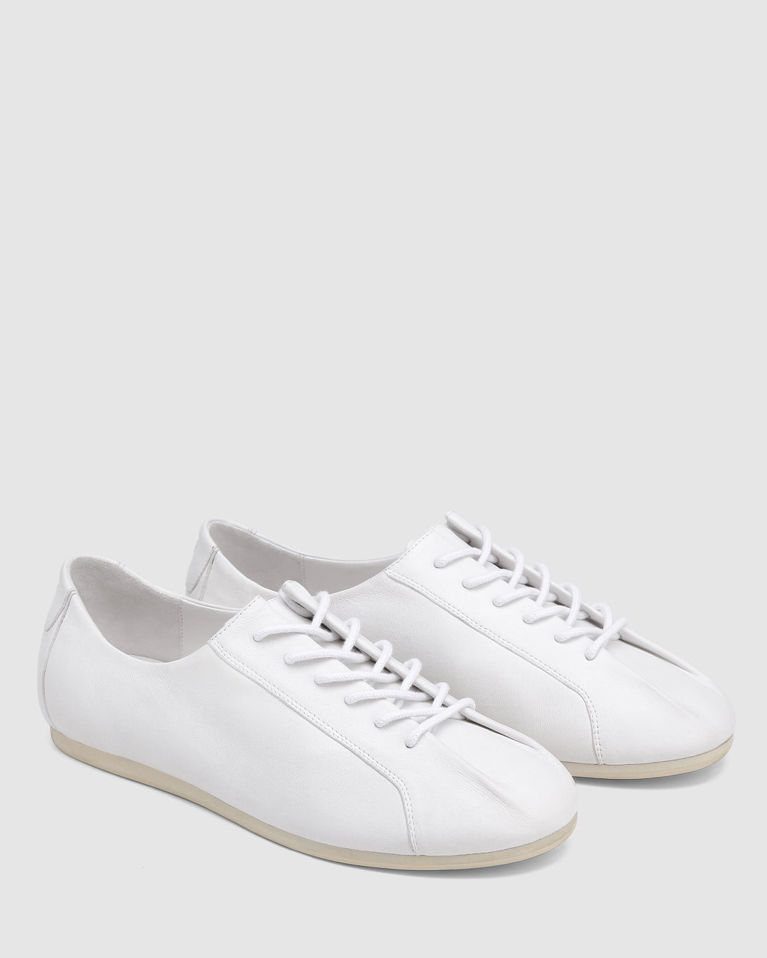 Toffee White Leather