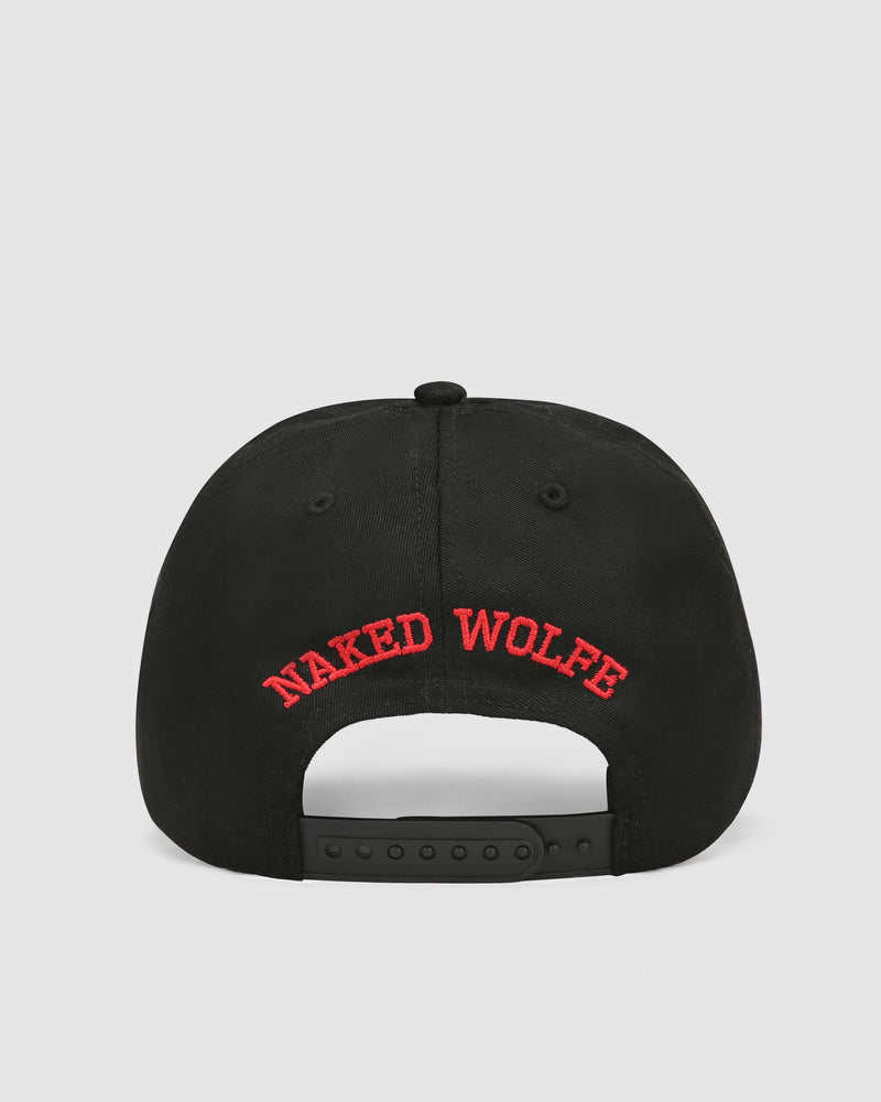 Varsity Unconstructed Cap Black/Red