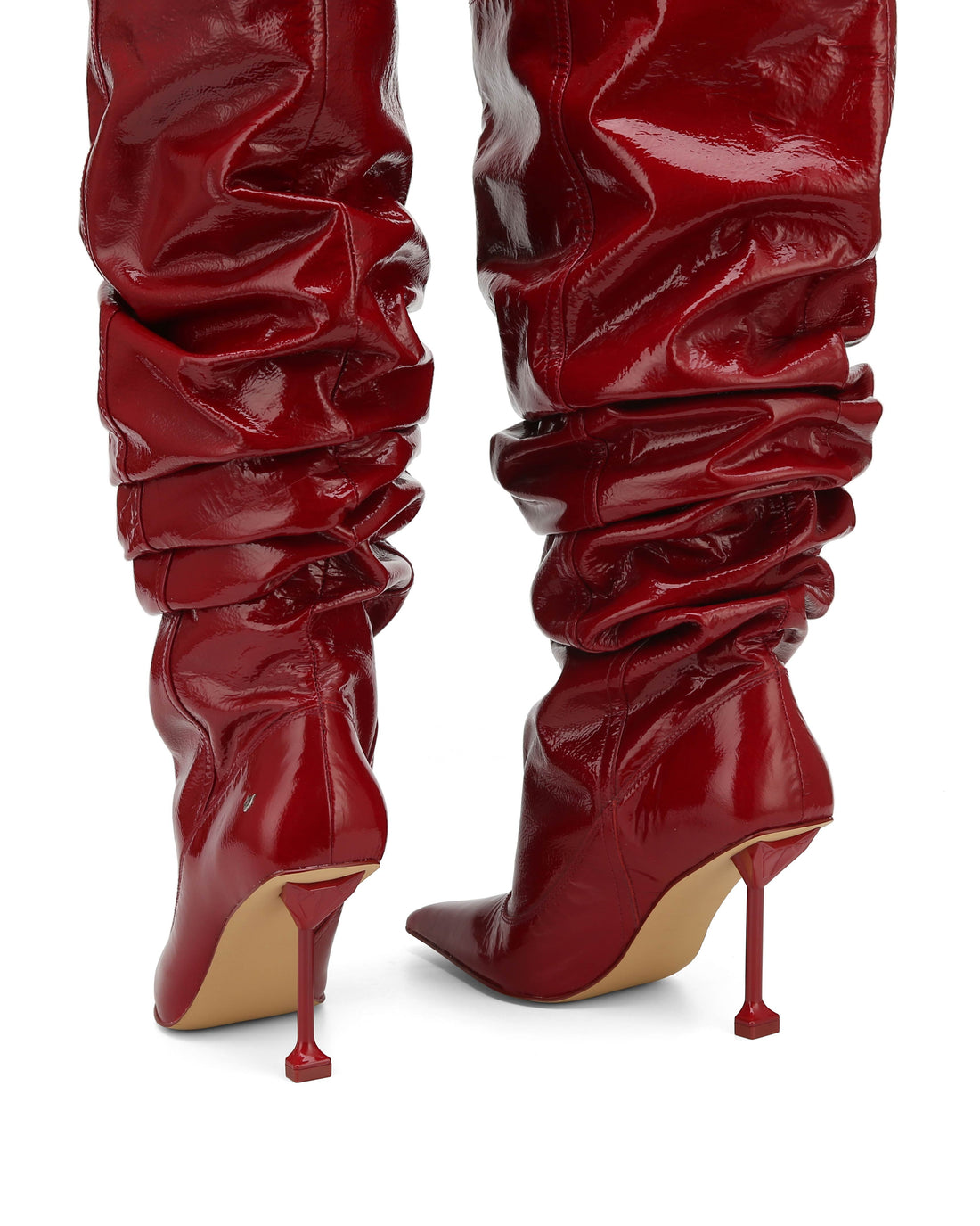 Vern Red Crinkle Patent Leather