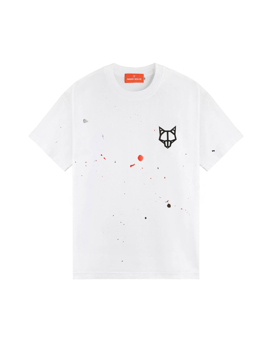 Wolfe T-Shirt White Paint Splatter